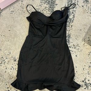 Black oh Polly corset satin dress